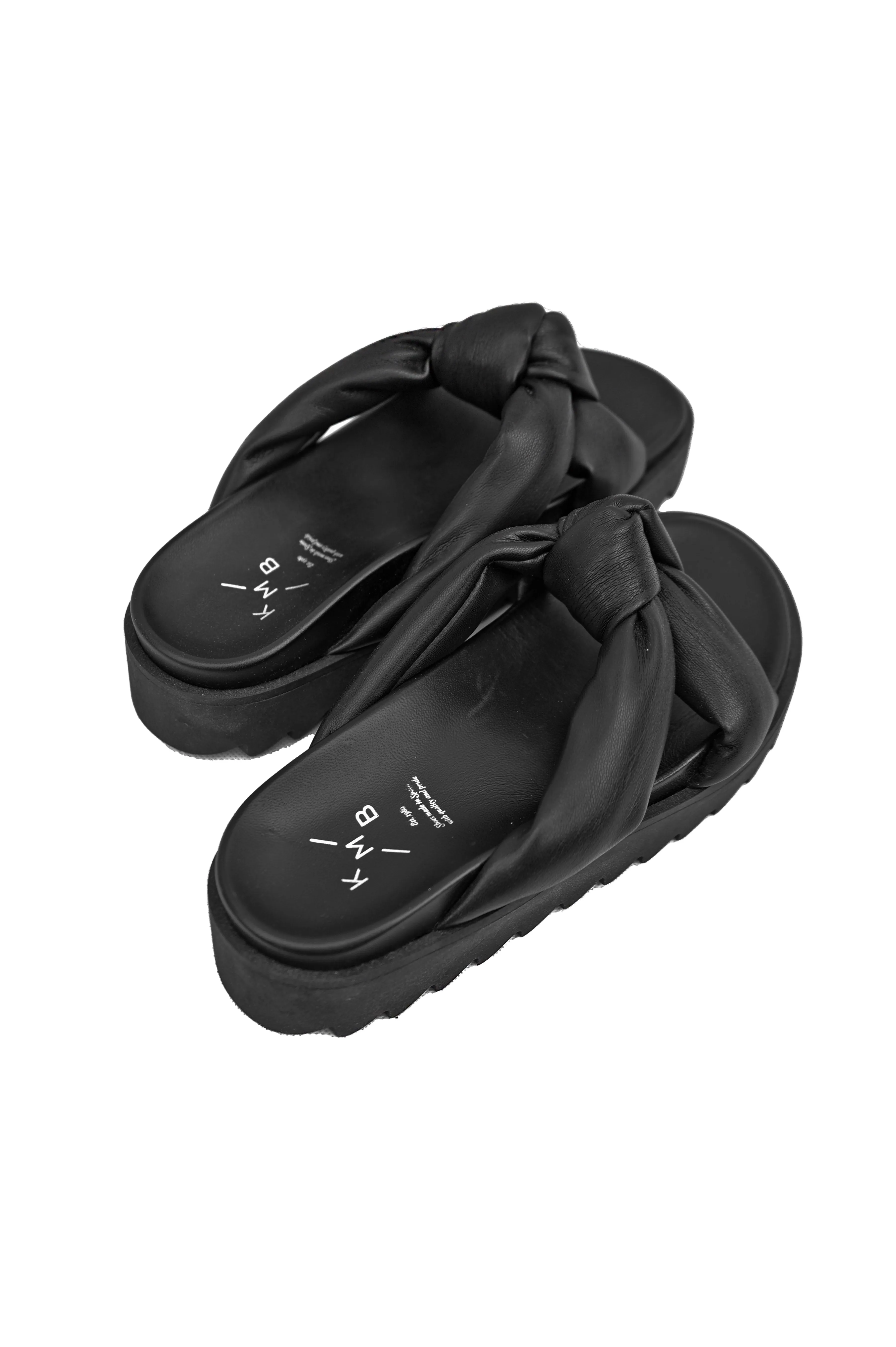 A2123 PLATEAU SANDAL WITH KNOTS