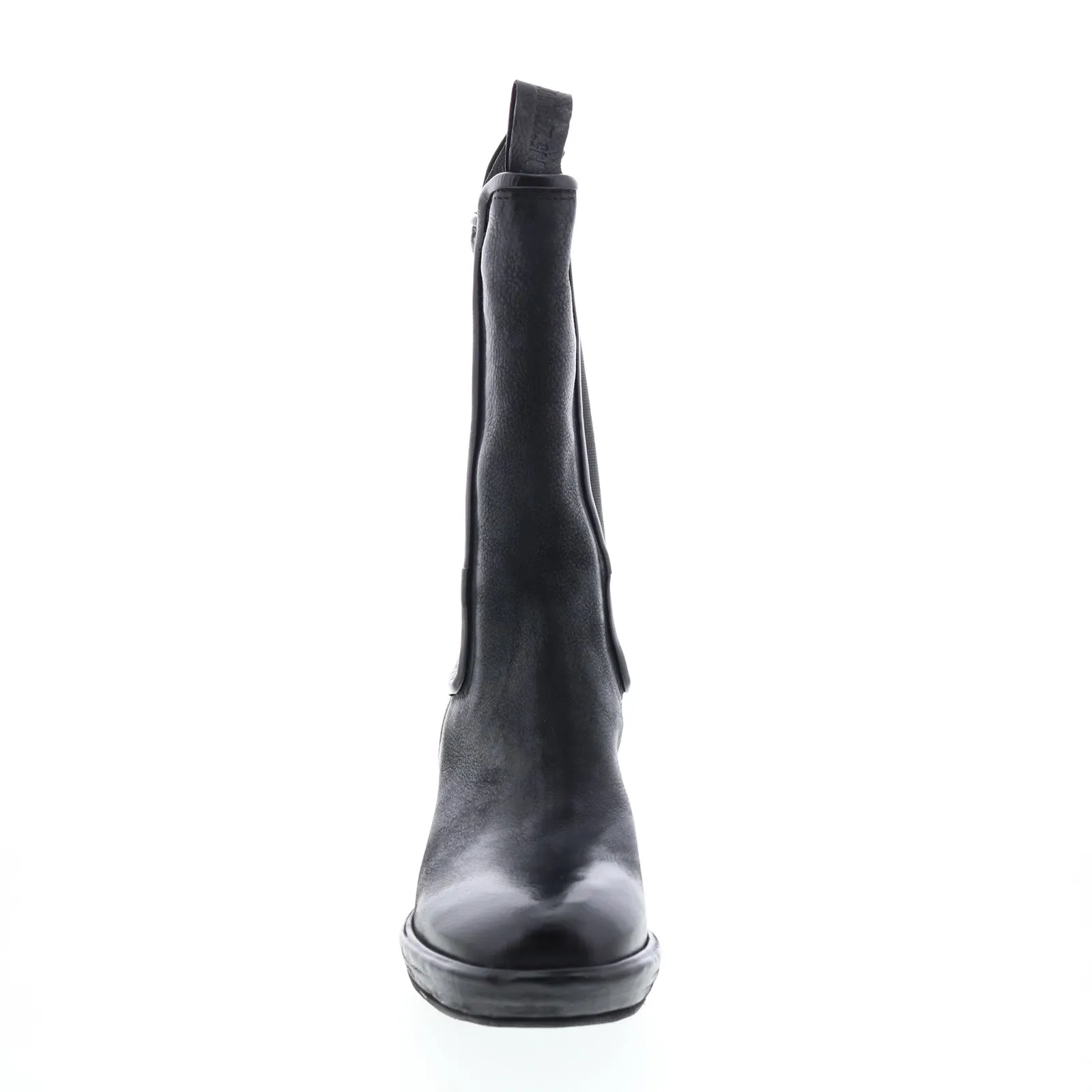 A.S. 98 Collins A57202-301 Womens Black Leather Slip On Casual Dress Boots