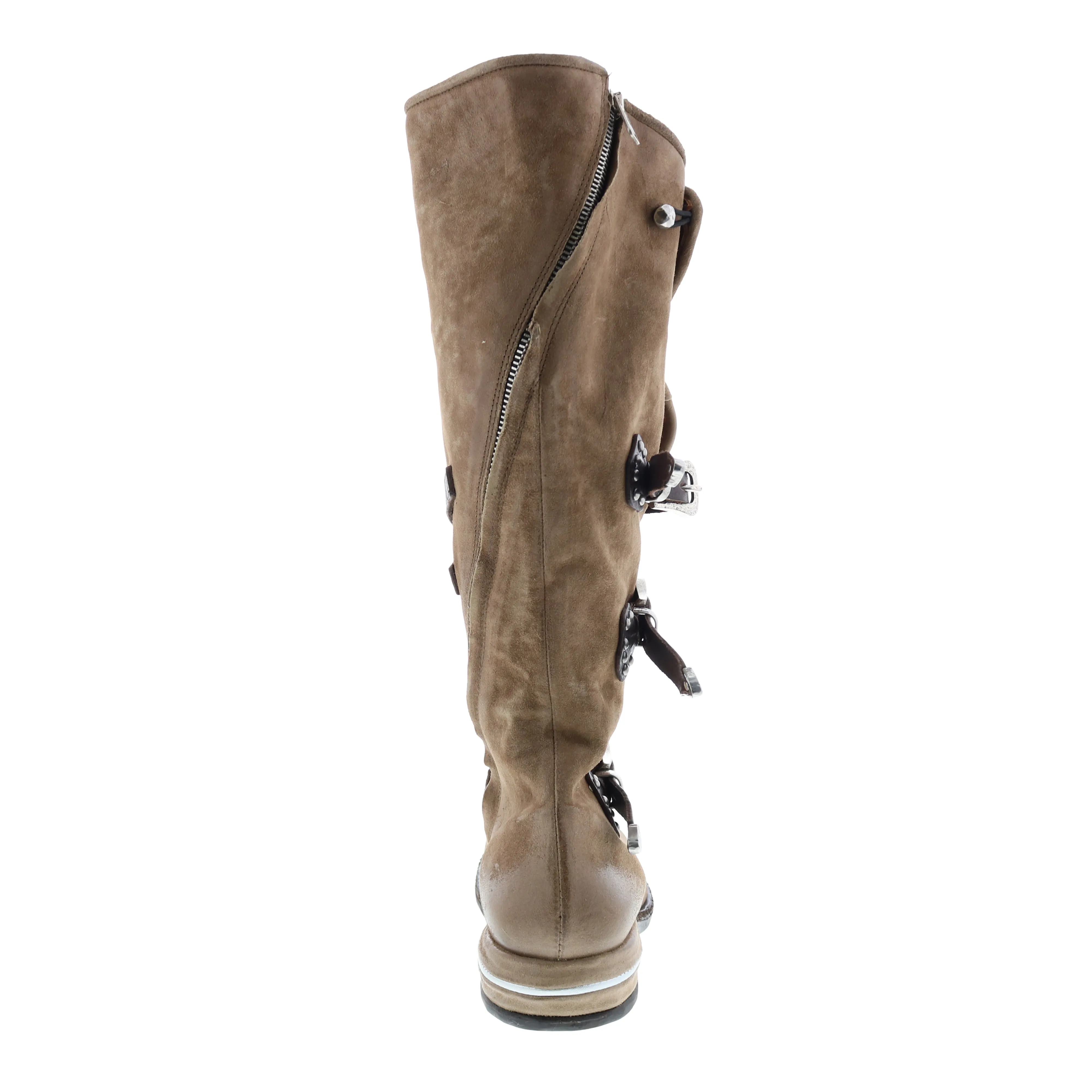 A.S. 98 Trigg 516323-201 Womens Brown Leather Hook & Loop Knee High Boots