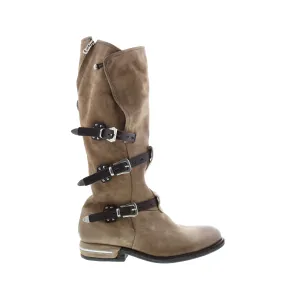 A.S. 98 Trigg 516323-201 Womens Brown Leather Hook & Loop Knee High Boots