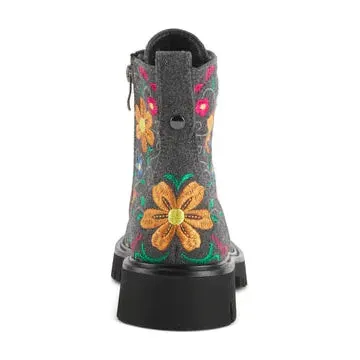 Azura Words of Love Charm Bootie - Charcoal Multi