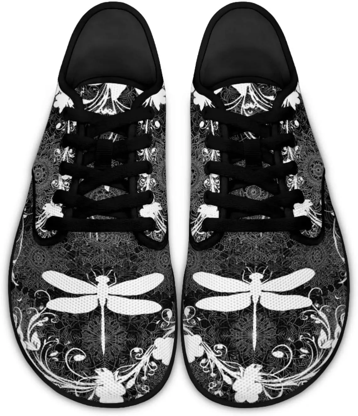 Binienty Barefoot Shoes Women Zero Drop Sole Lace up Walking Shoes Fashion Wide Width Sneakers Cozy Sports Shoe