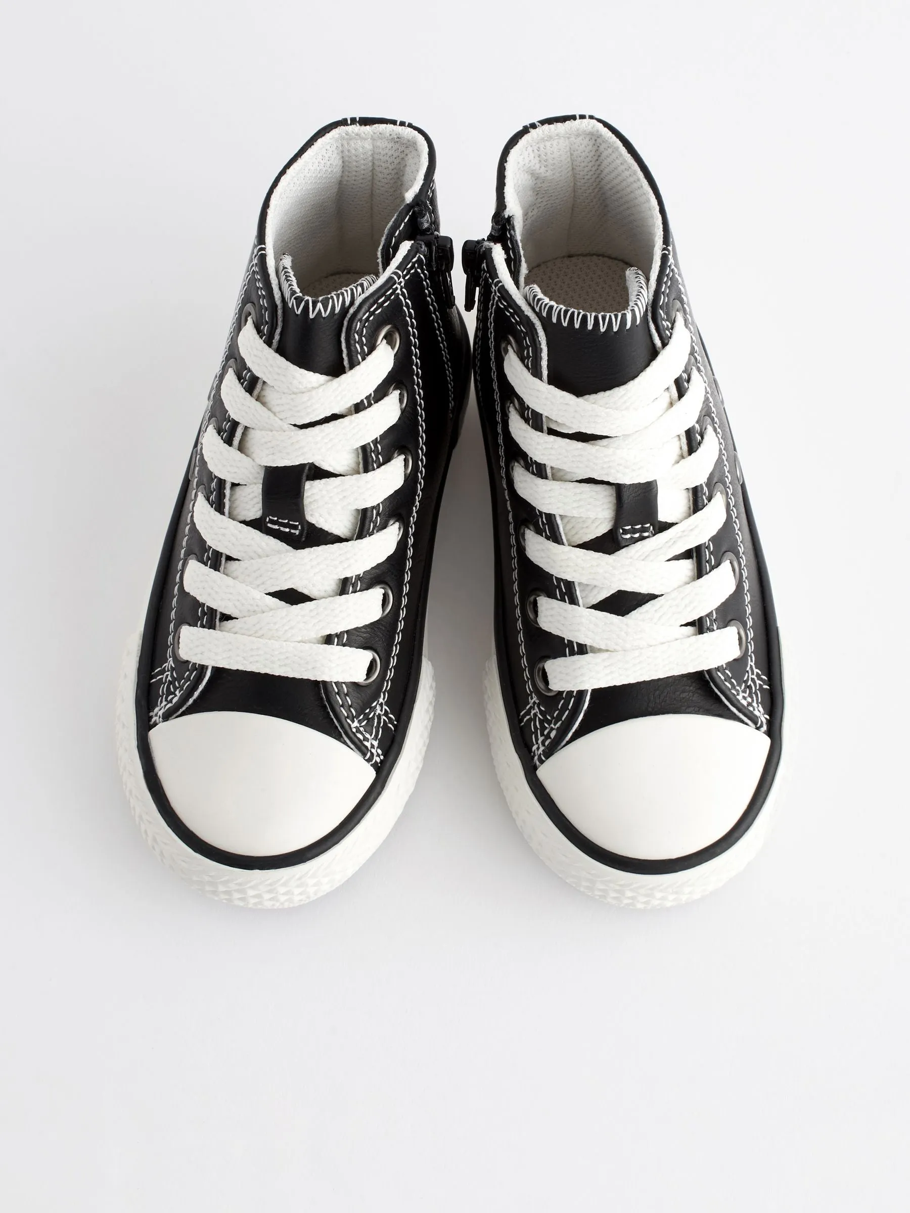 Black Chunky High Top Trainers