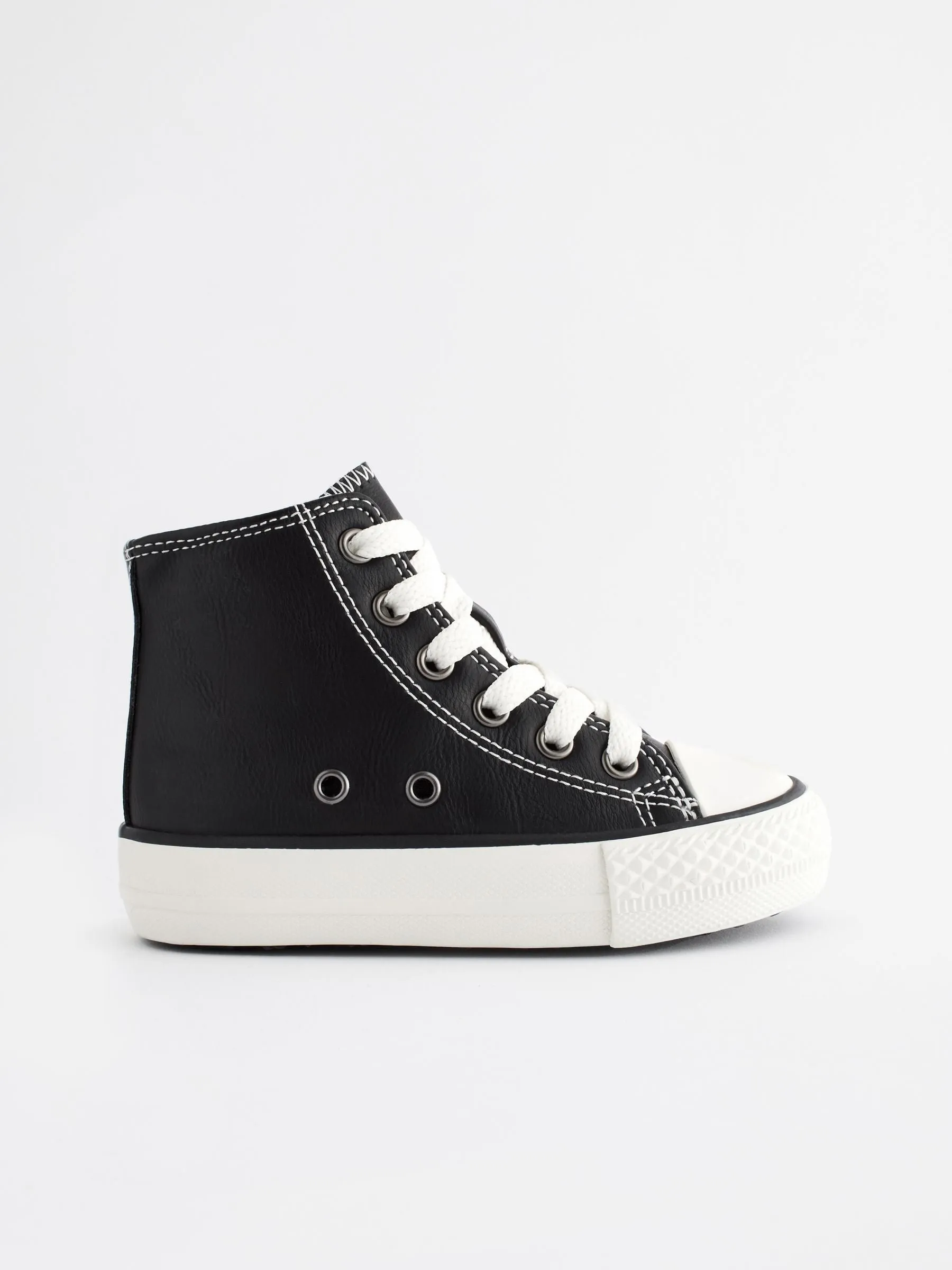 Black Chunky High Top Trainers