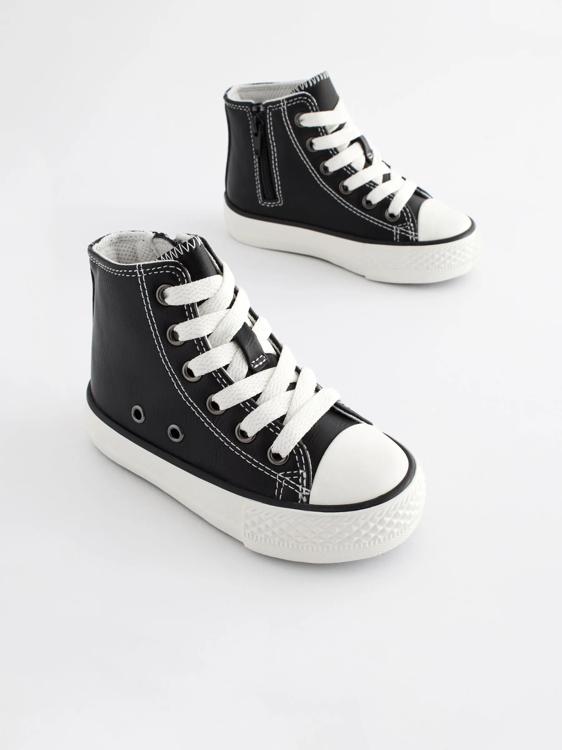 Black Chunky High Top Trainers