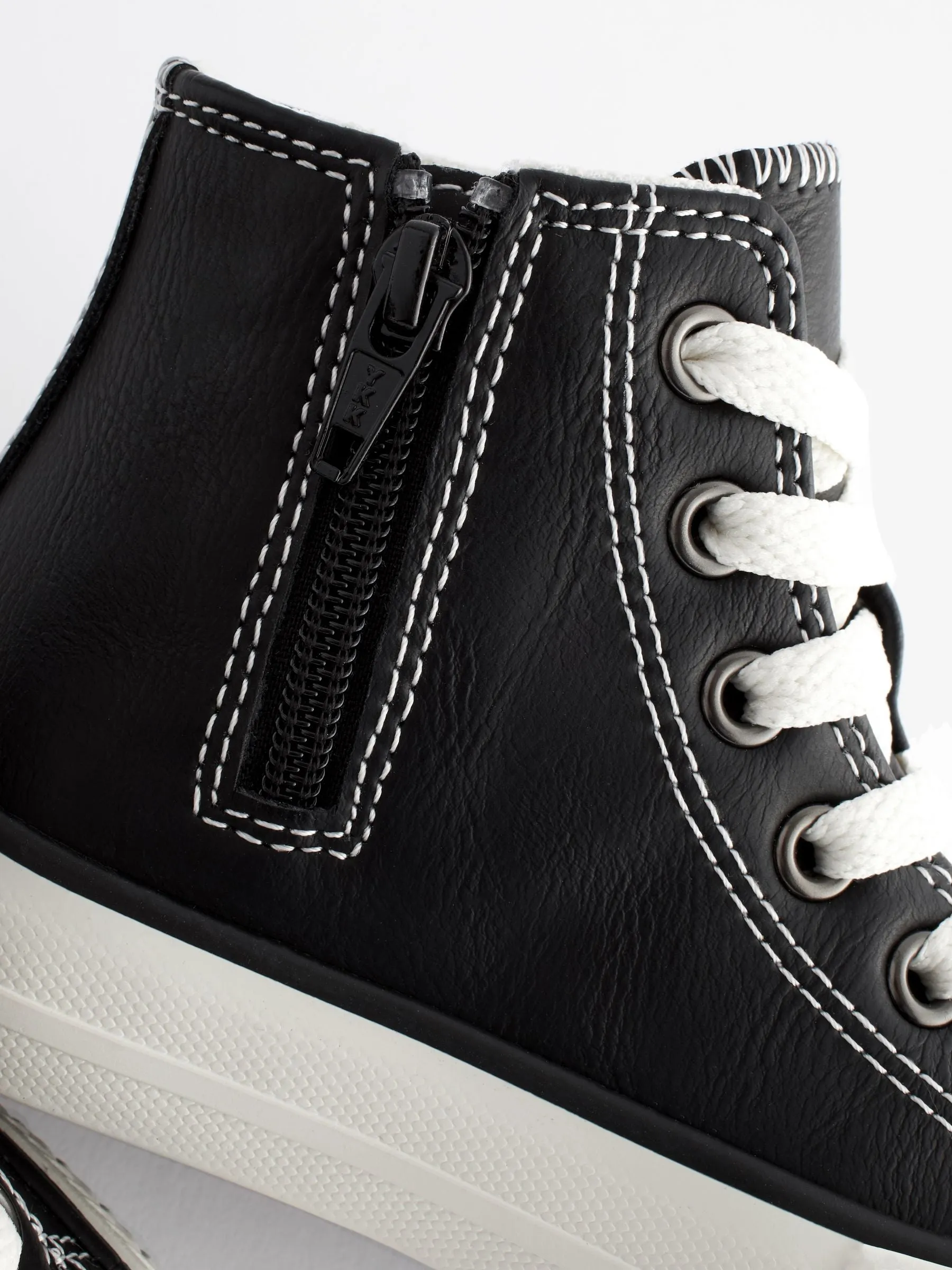 Black Chunky High Top Trainers