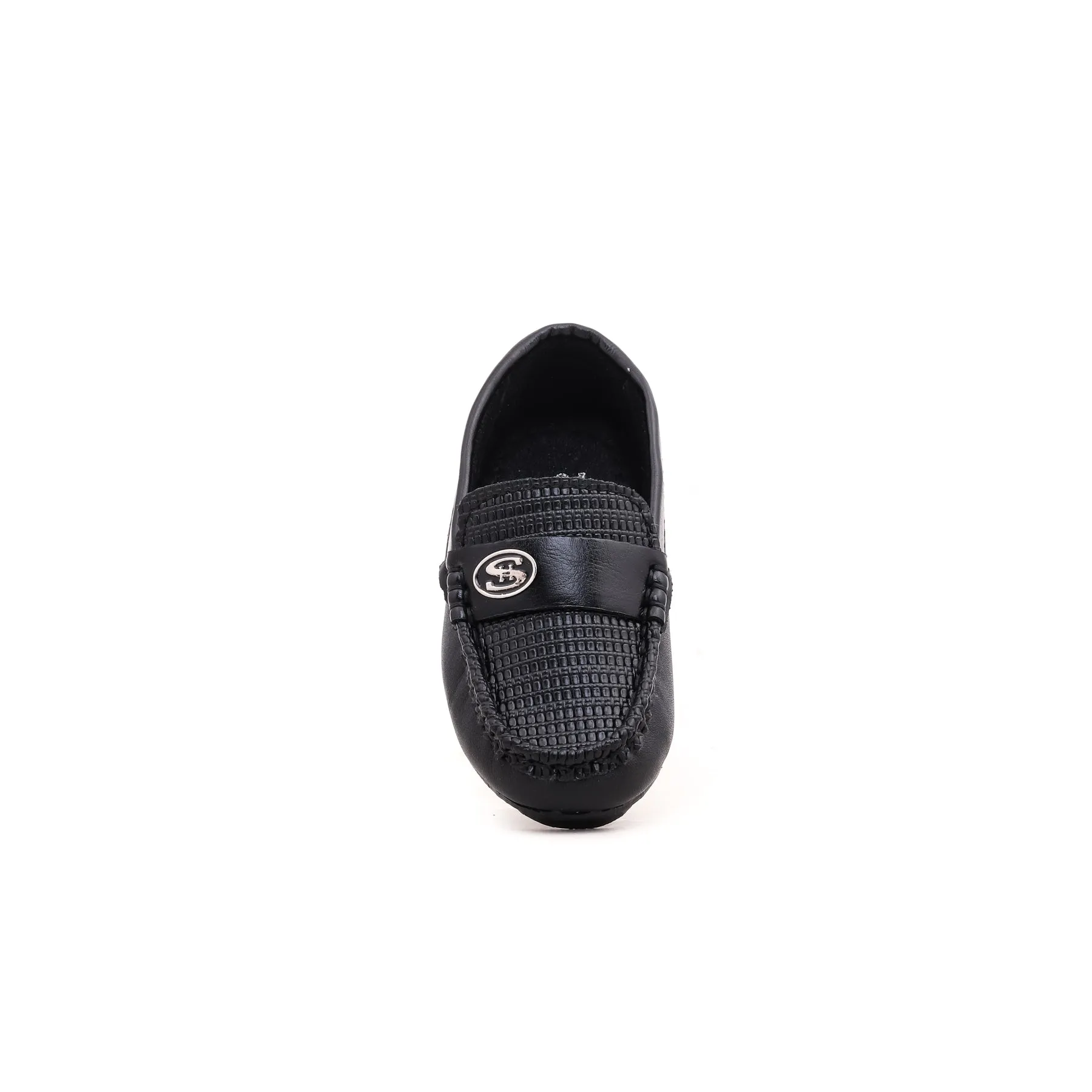 Boys Black Formal Moccasin KD0510