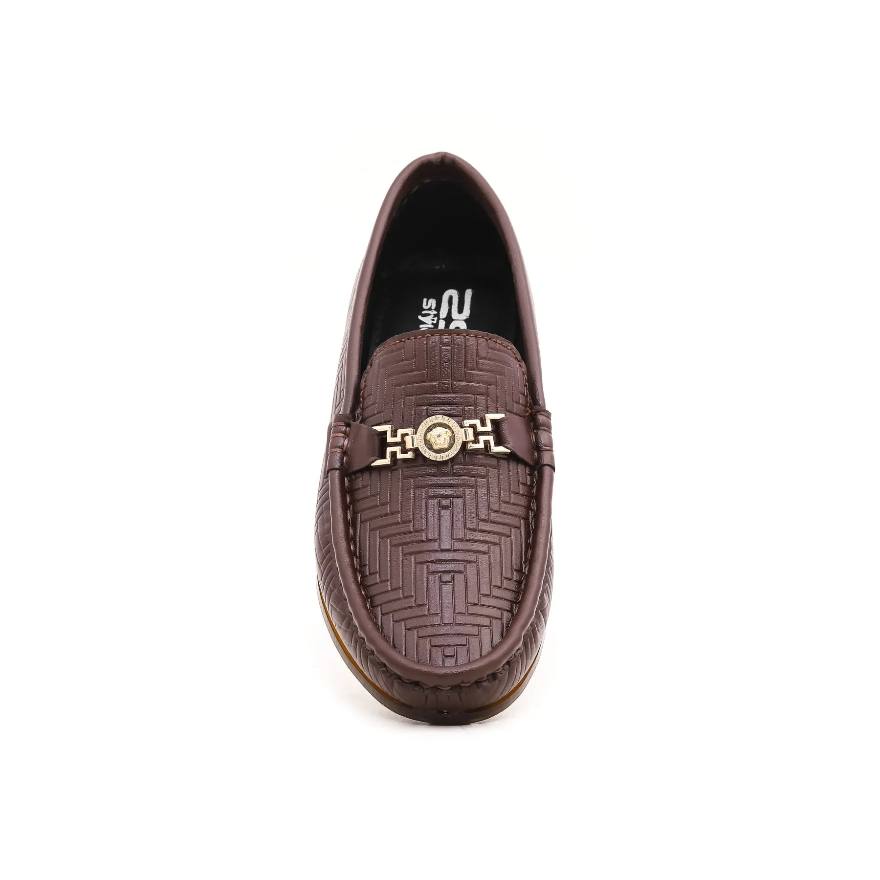 Boys Brown Formal Moccasin KD0393