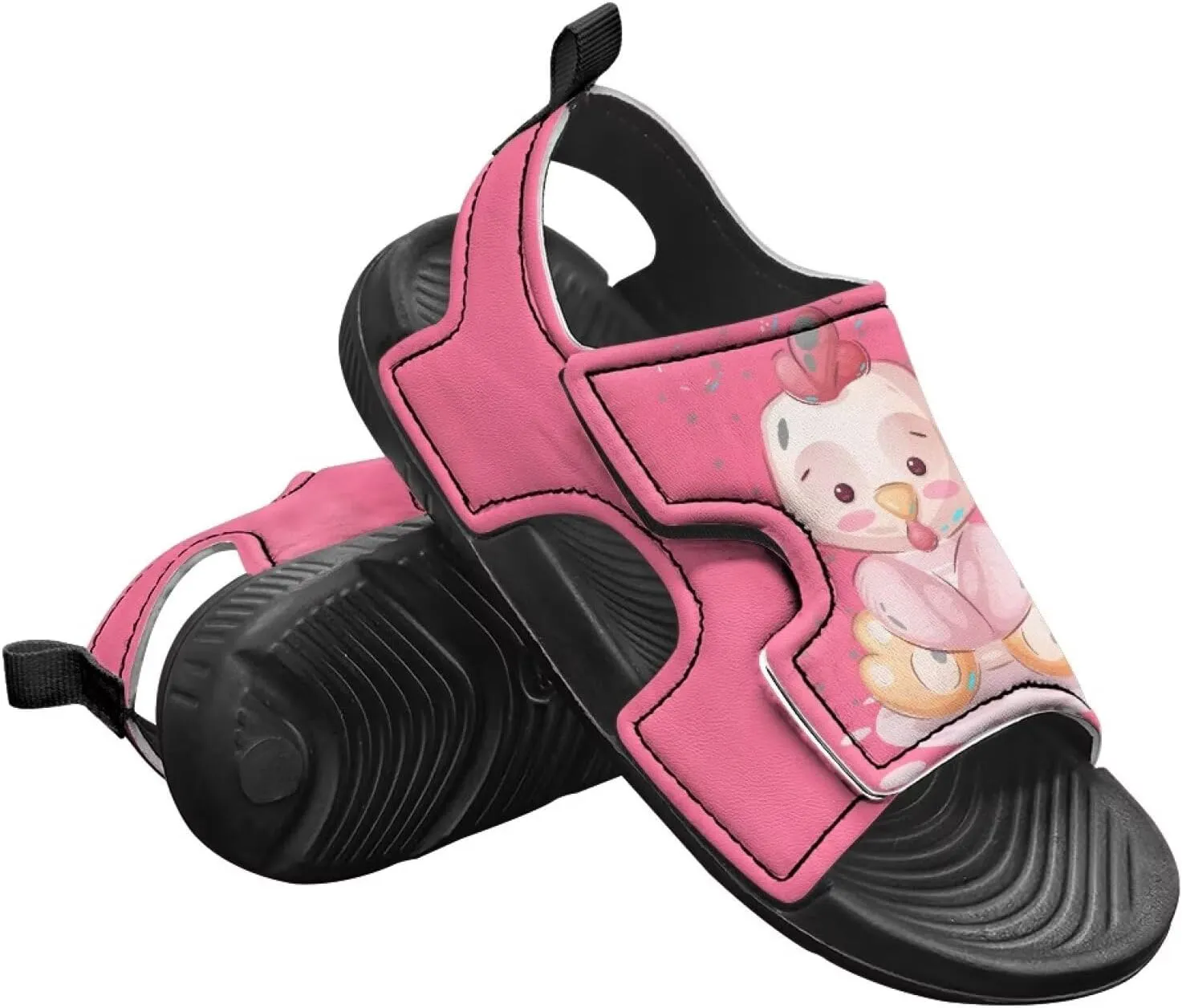 Boys Girls Kids Summer Sandals Slides Open-Toed Beach Sandals Magic Sticker Outdoor Shoes Toddler/Little Kid