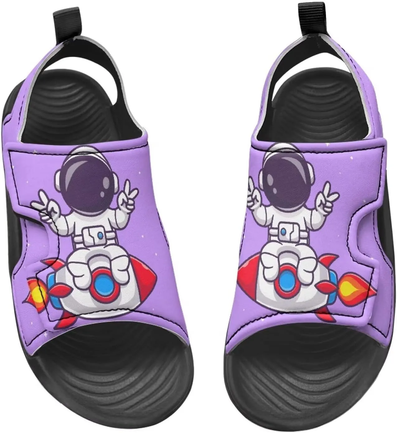 Boys Girls Kids Summer Sandals Slides Open-Toed Beach Sandals Magic Sticker Outdoor Shoes Toddler/Little Kid