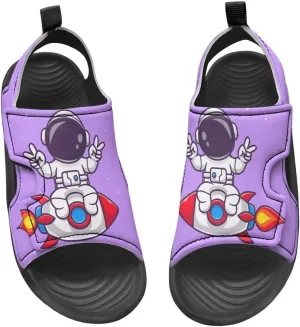 Boys Girls Kids Summer Sandals Slides Open-Toed Beach Sandals Magic Sticker Outdoor Shoes Toddler/Little Kid