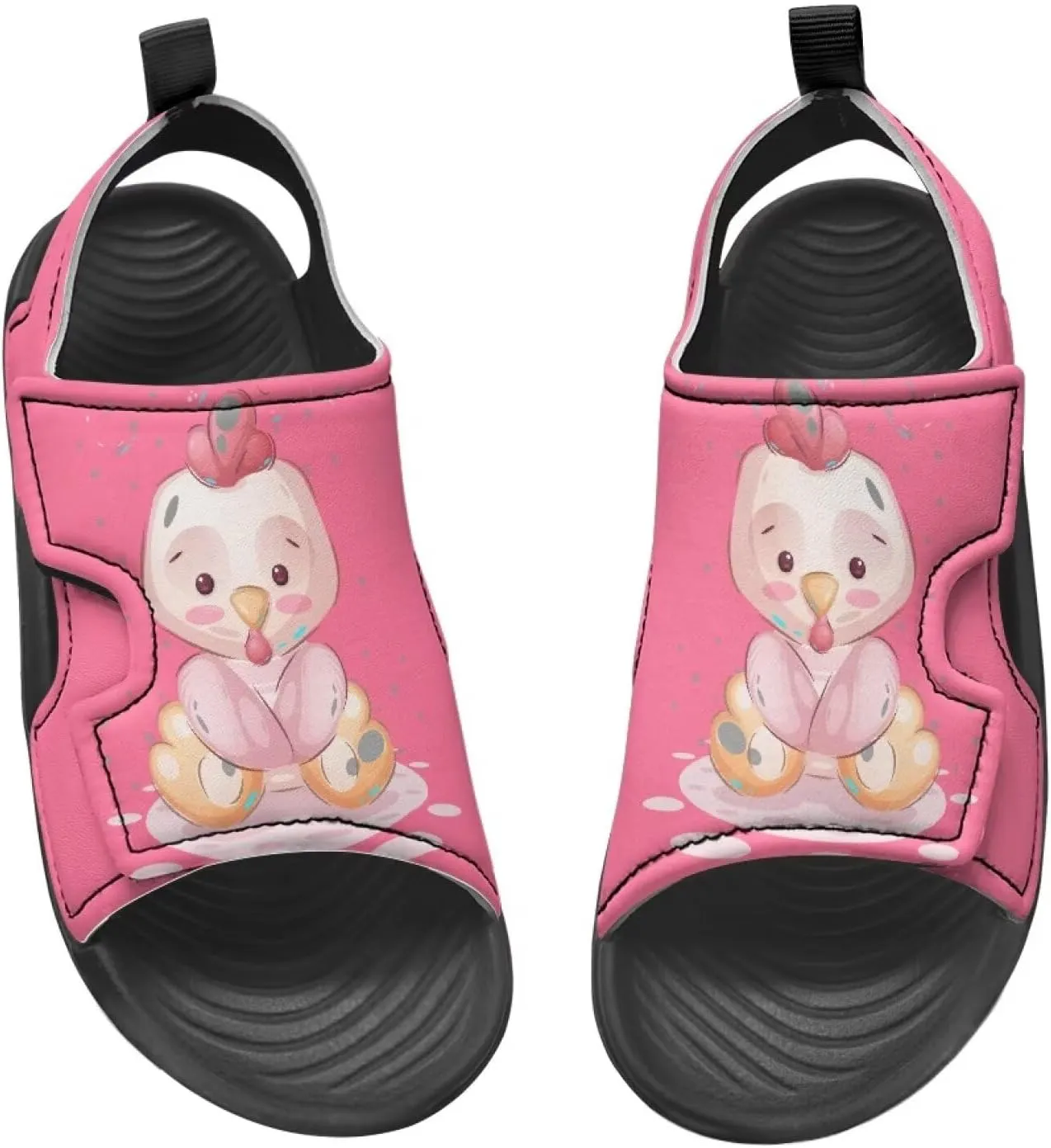 Boys Girls Kids Summer Sandals Slides Open-Toed Beach Sandals Magic Sticker Outdoor Shoes Toddler/Little Kid