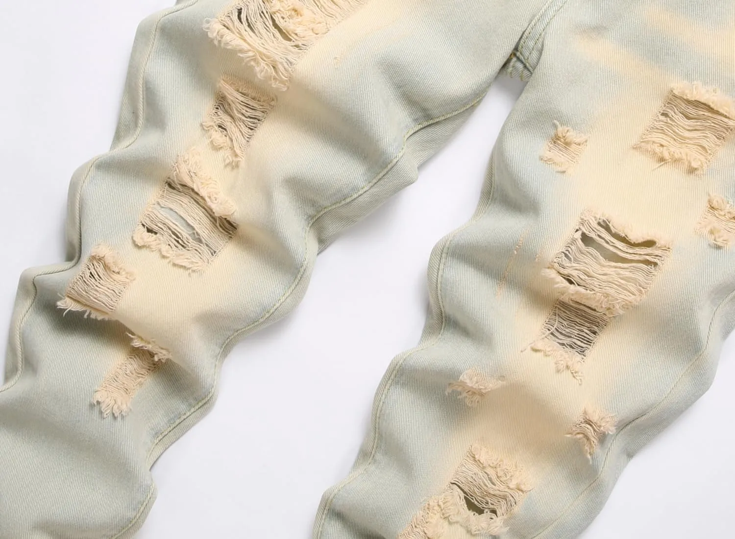 Boy's Skinny Fit Ripped Destroyed Distressed Fashion Denim Jeans Pants