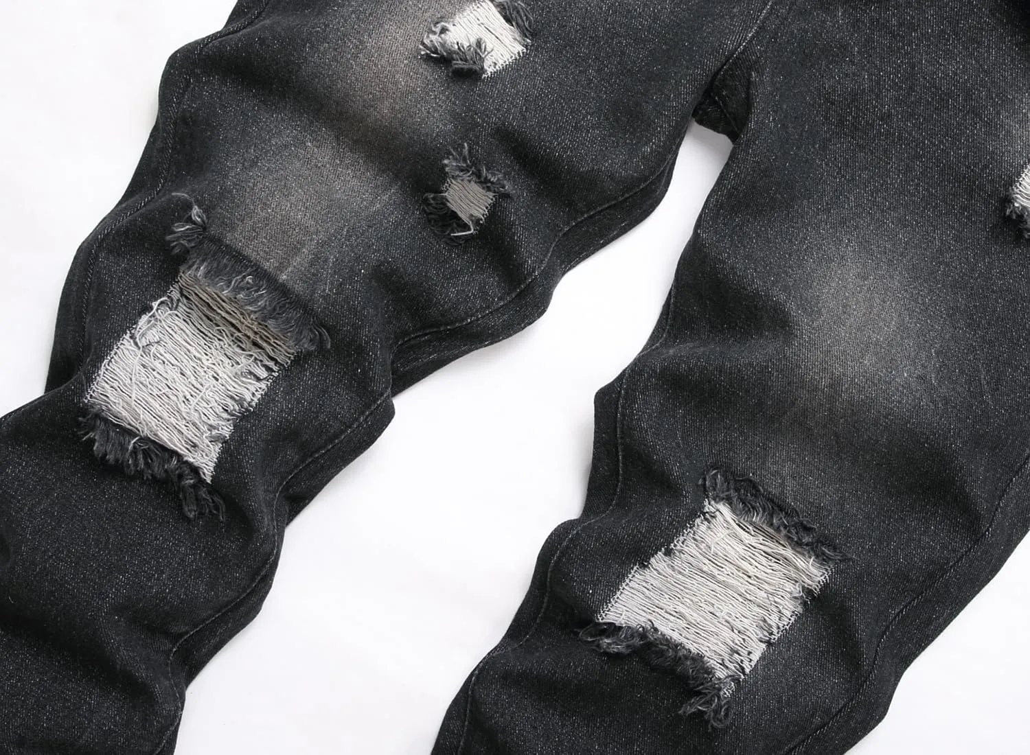 Boy's Skinny Fit Ripped Destroyed Distressed Fashion Denim Jeans Pants