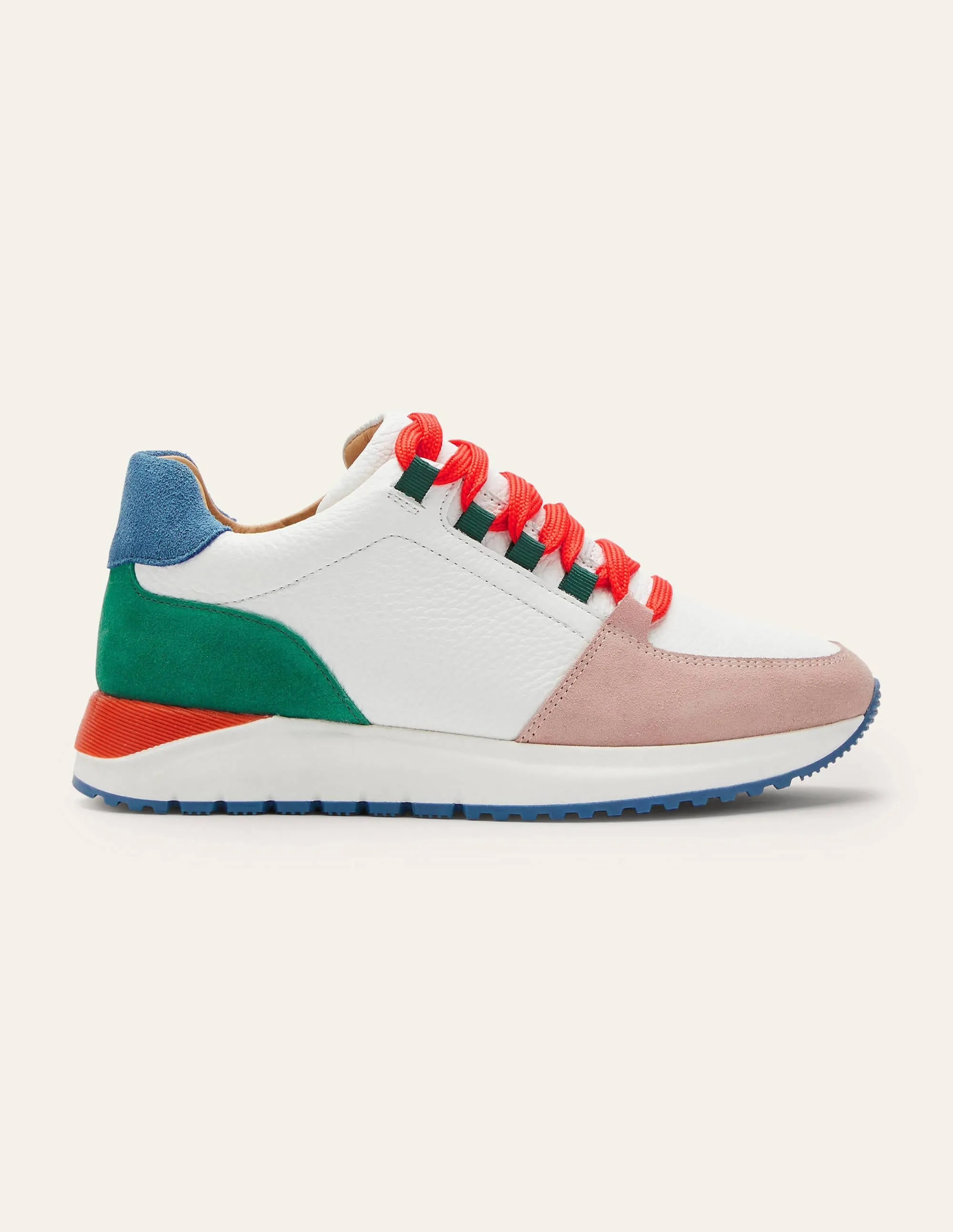 Classic Trainers-White/Cherry Red/Blue
