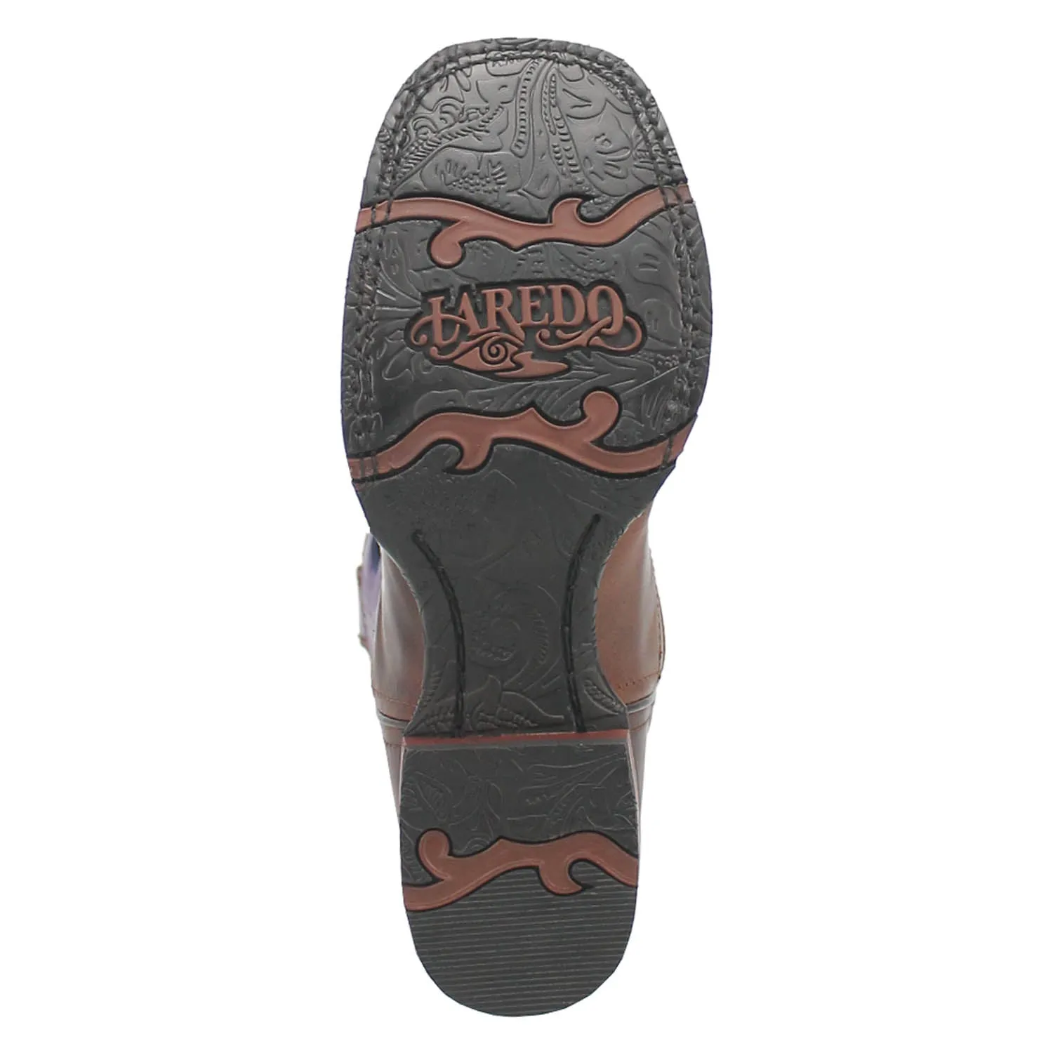 Dan Post Womens Bonnie Tobacco/Purple Leather Cowboy Boots
