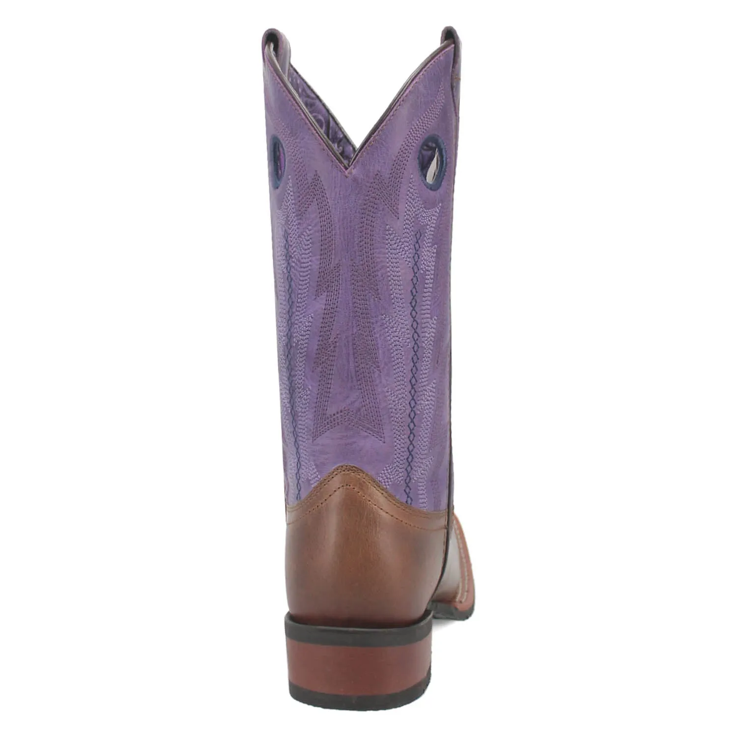 Dan Post Womens Bonnie Tobacco/Purple Leather Cowboy Boots