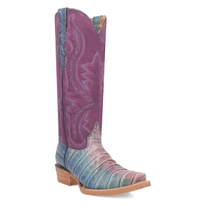 Dingo Womens Caterina Purple/Blue Leather Cowboy Boots 7 M