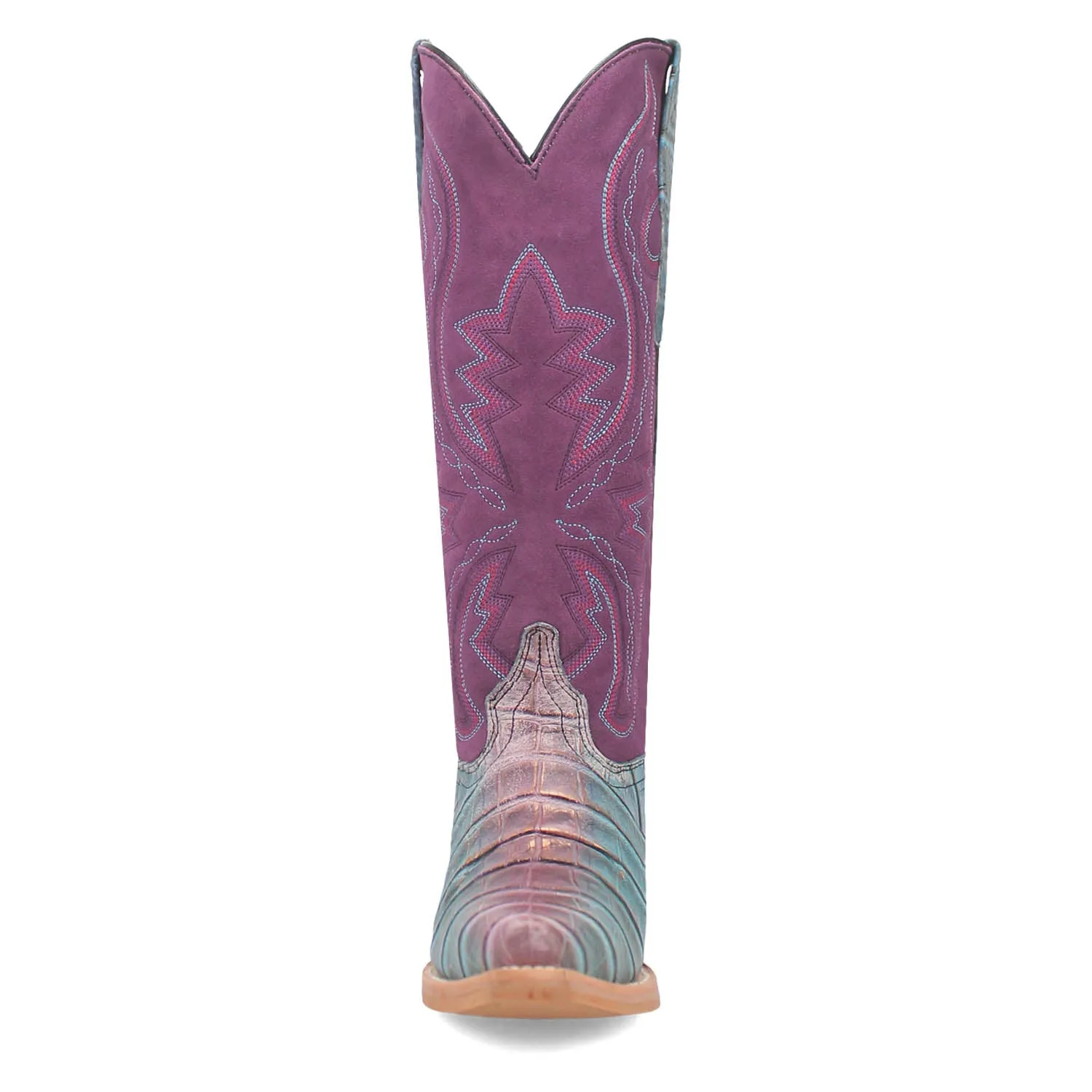 Dingo Womens Caterina Purple/Blue Leather Cowboy Boots 7 M