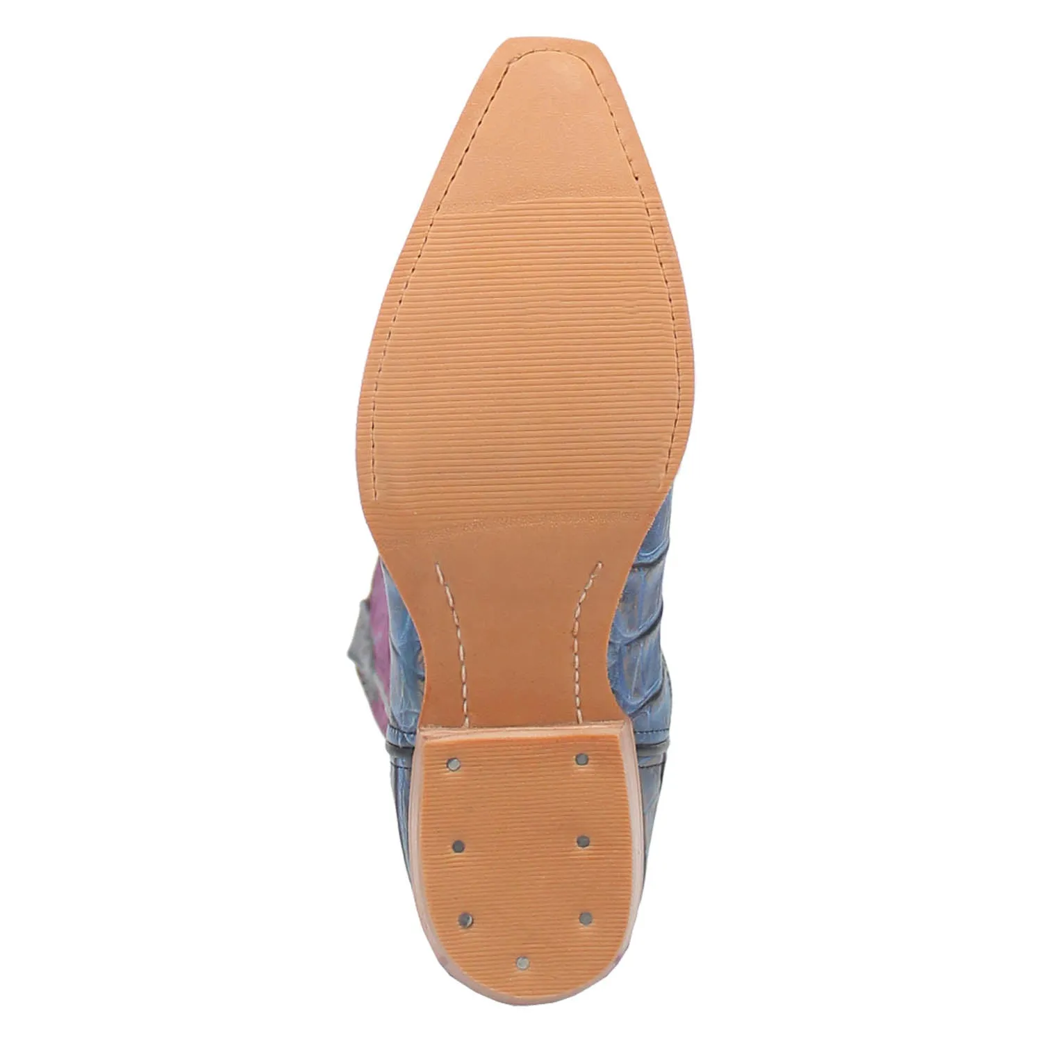 Dingo Womens Caterina Purple/Blue Leather Cowboy Boots 7 M