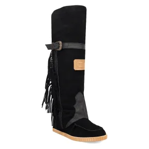 Dingo Womens Lakota Black Leather Fashion Boots