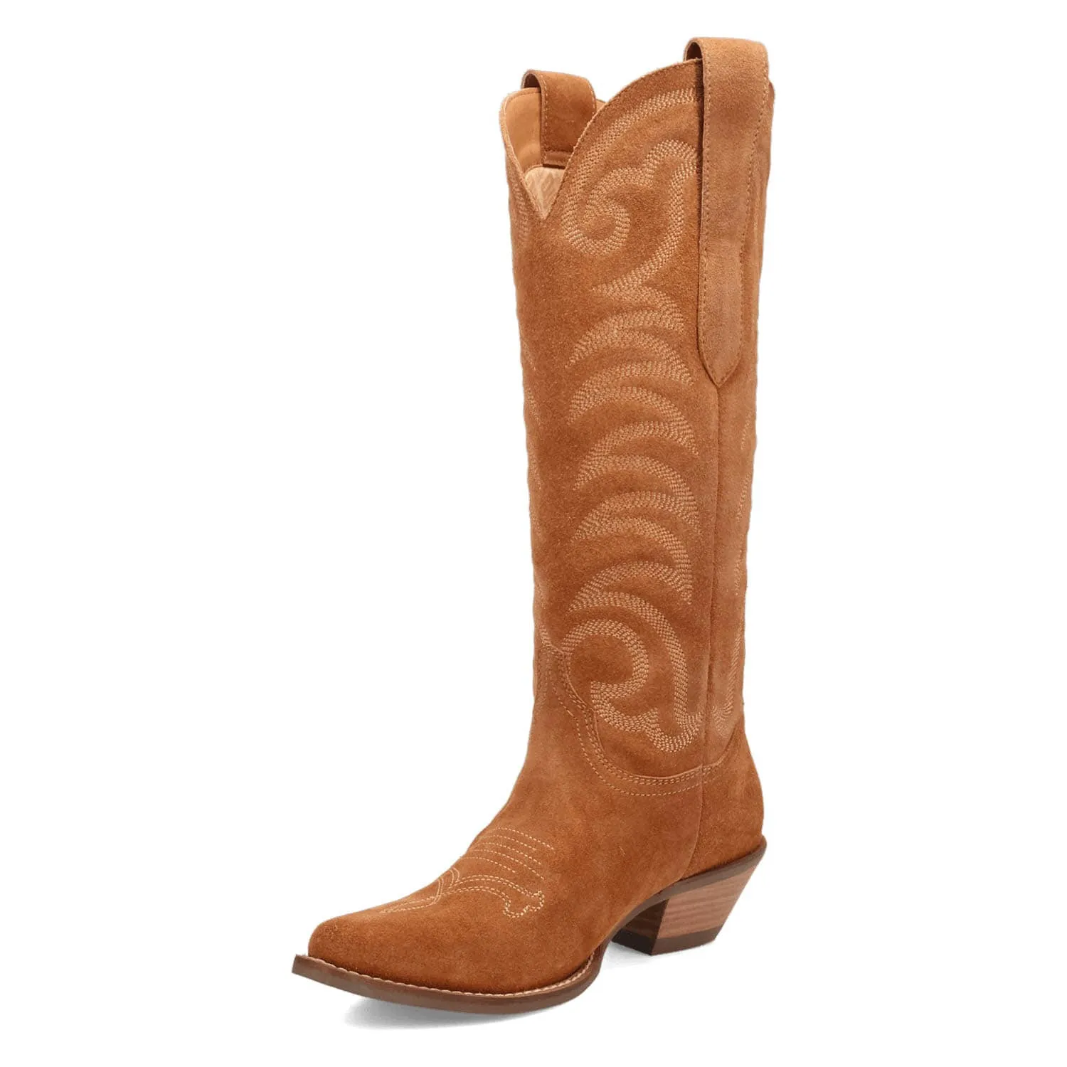 Dingo Womens Movin On Camel Suede Cowboy Boots