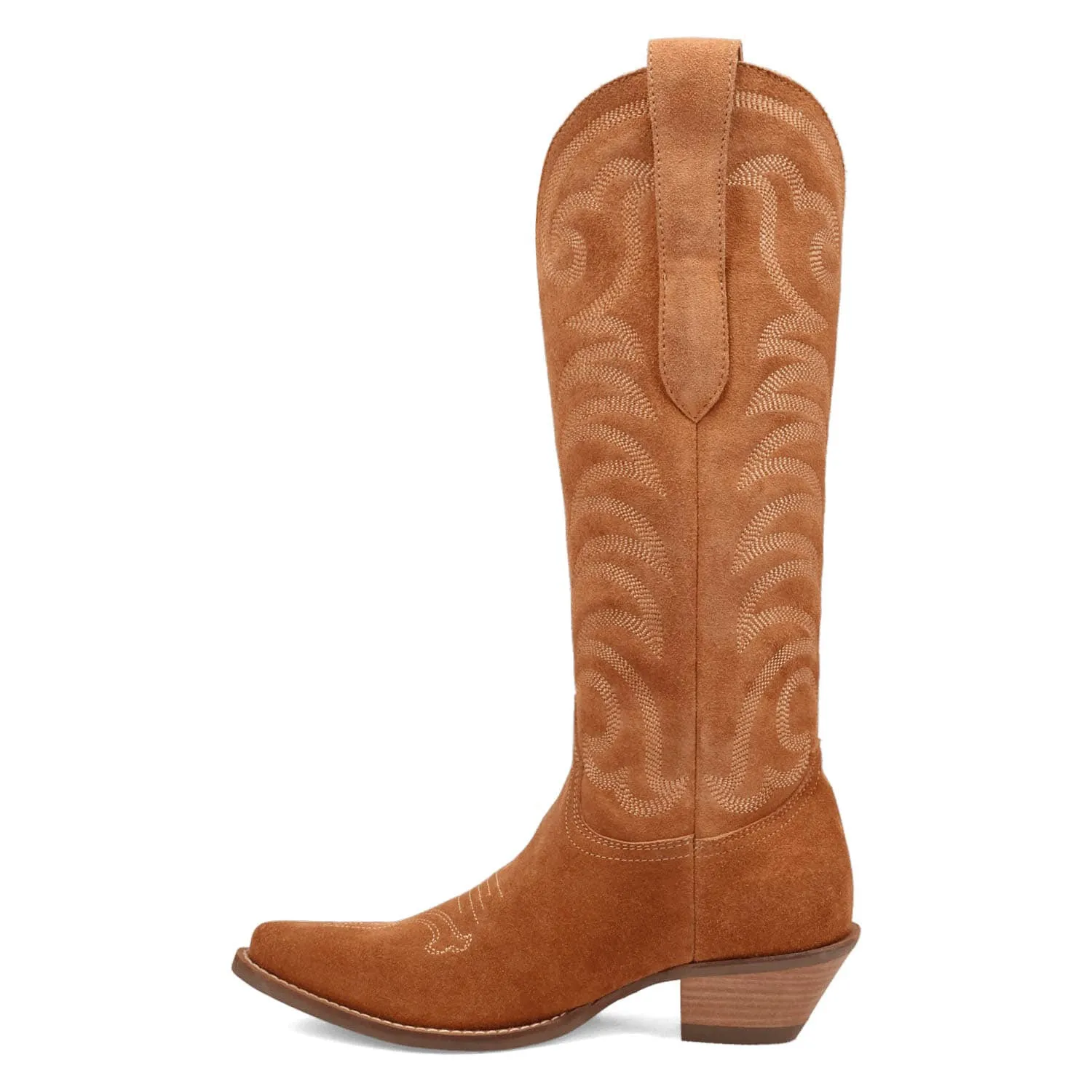 Dingo Womens Movin On Camel Suede Cowboy Boots