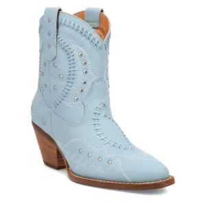 Dingo Womens Preciousie Blue Leather Cowboy Boots