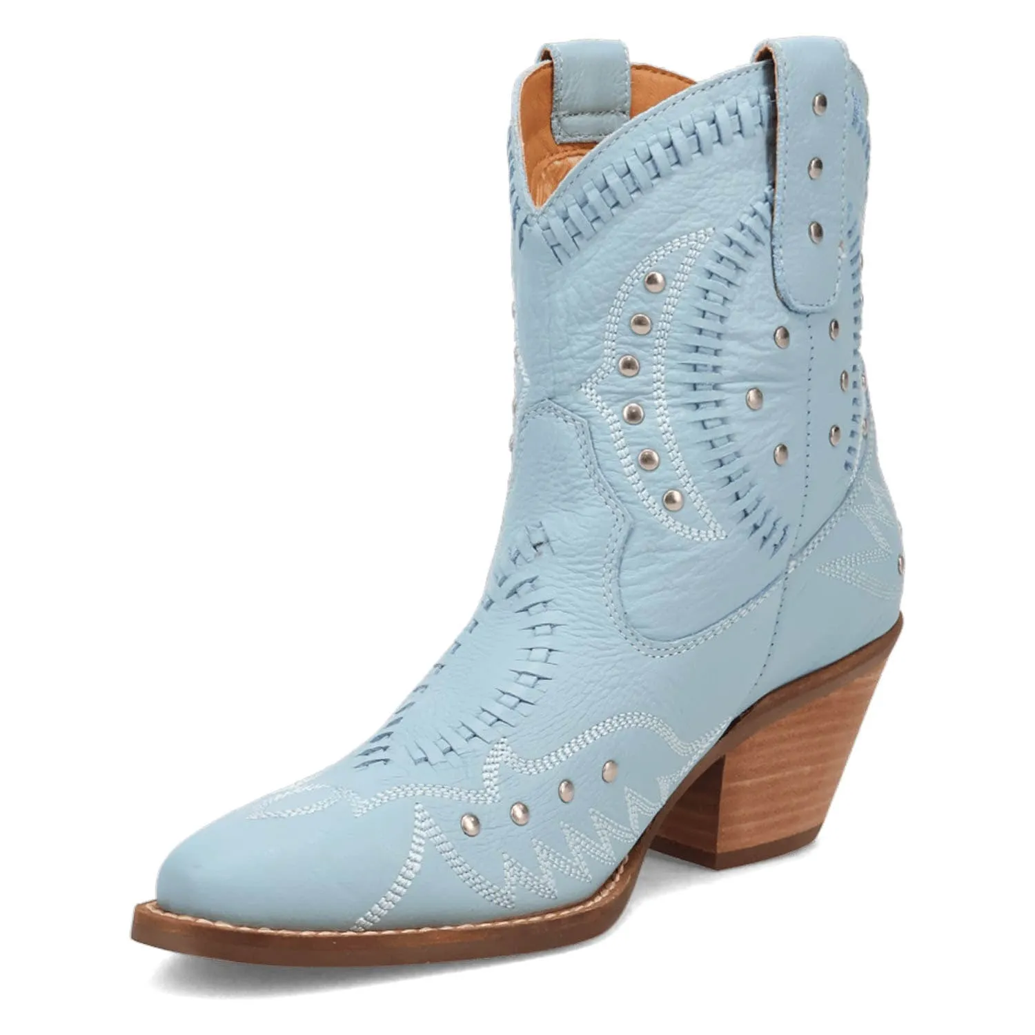 Dingo Womens Preciousie Blue Leather Cowboy Boots
