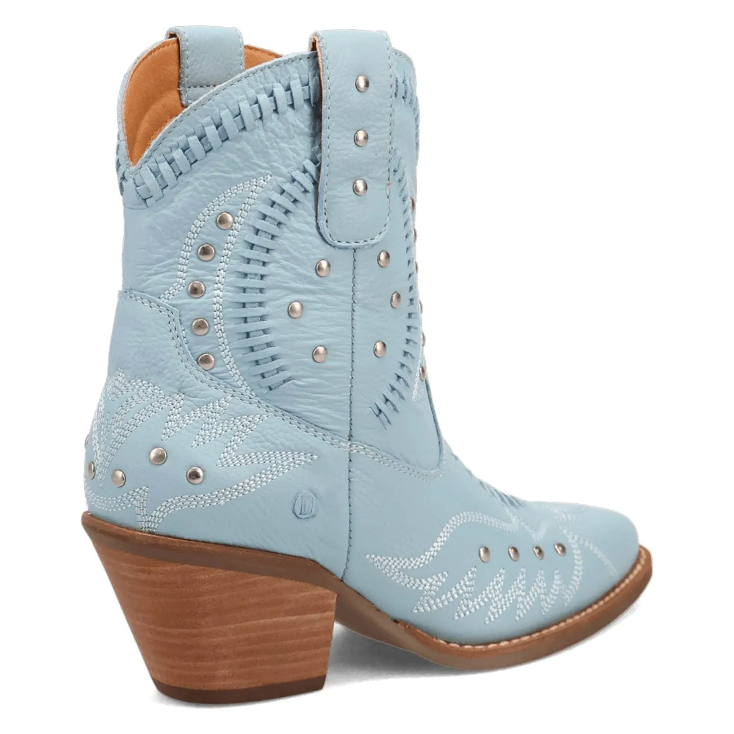 Dingo Womens Preciousie Blue Leather Cowboy Boots