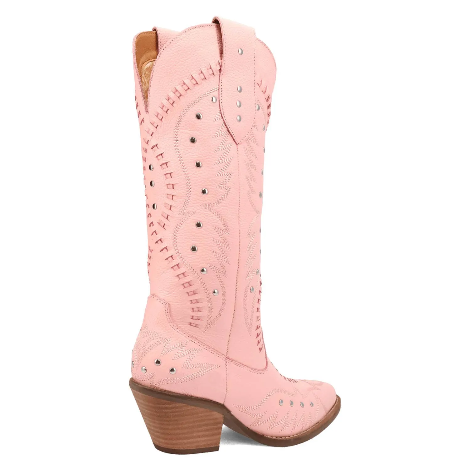 Dingo Womens Pretty N Pink Pink Leather Cowboy Boots