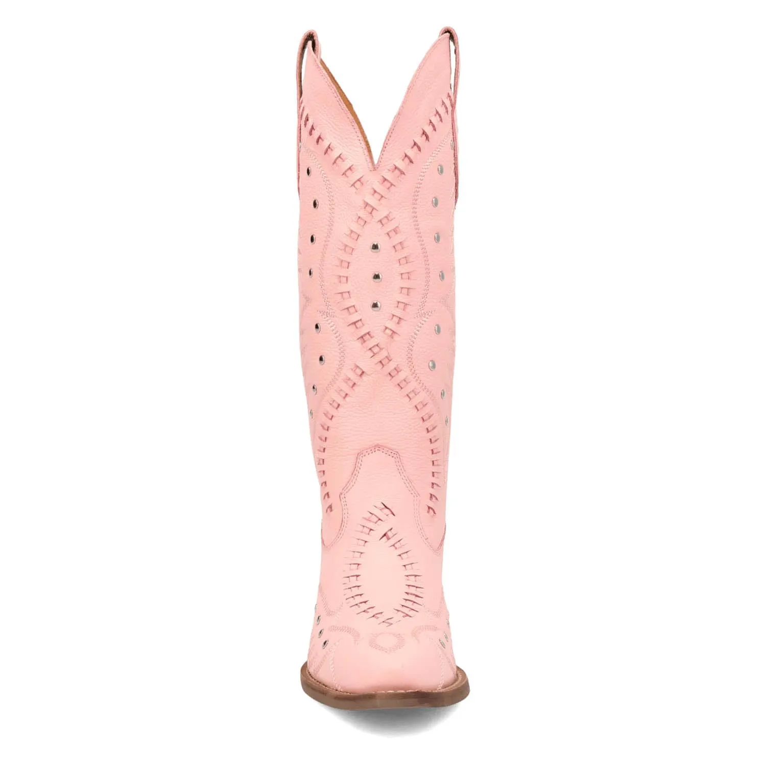 Dingo Womens Pretty N Pink Pink Leather Cowboy Boots