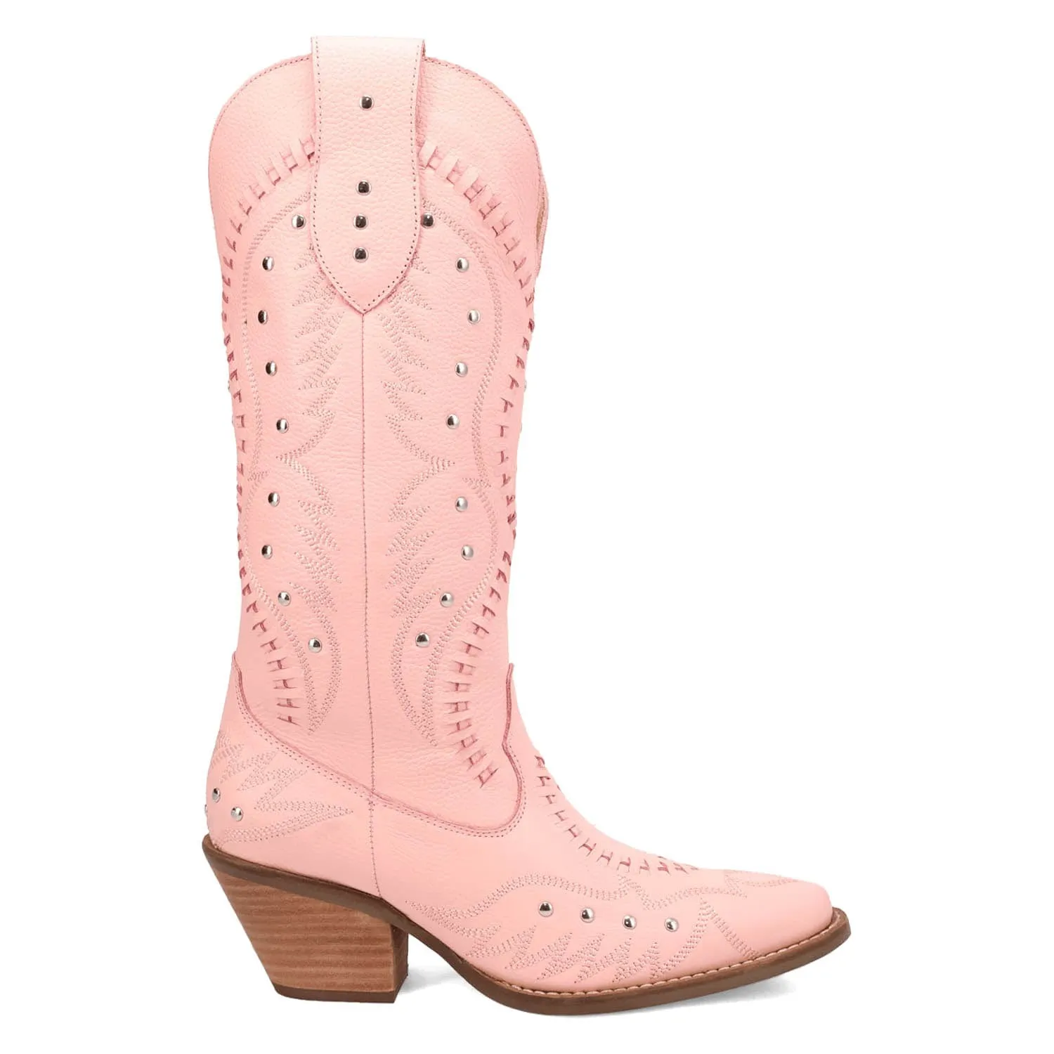 Dingo Womens Pretty N Pink Pink Leather Cowboy Boots