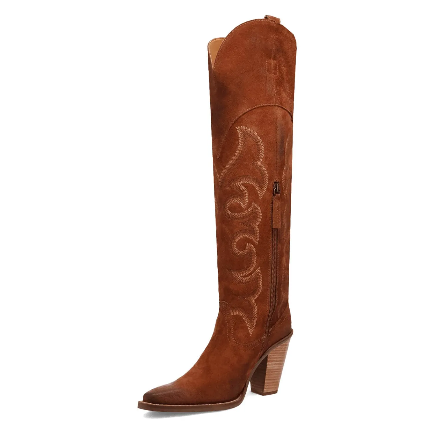 Dingo Womens Primadonna Brown Suede Cowboy Boots
