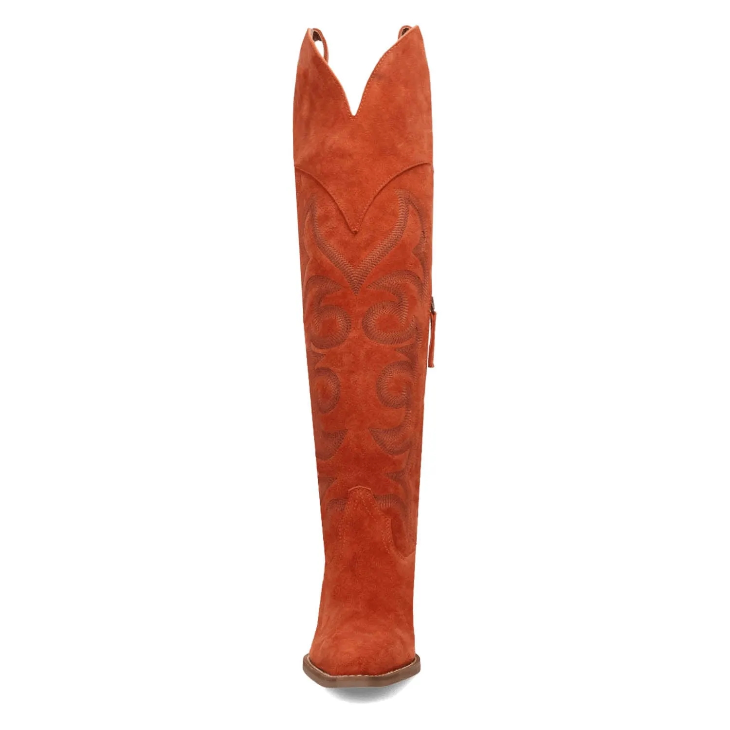 Dingo Womens Primadonna Rust Suede Cowboy Boots