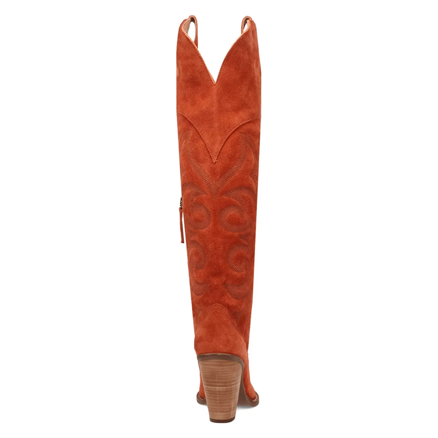 Dingo Womens Primadonna Rust Suede Cowboy Boots
