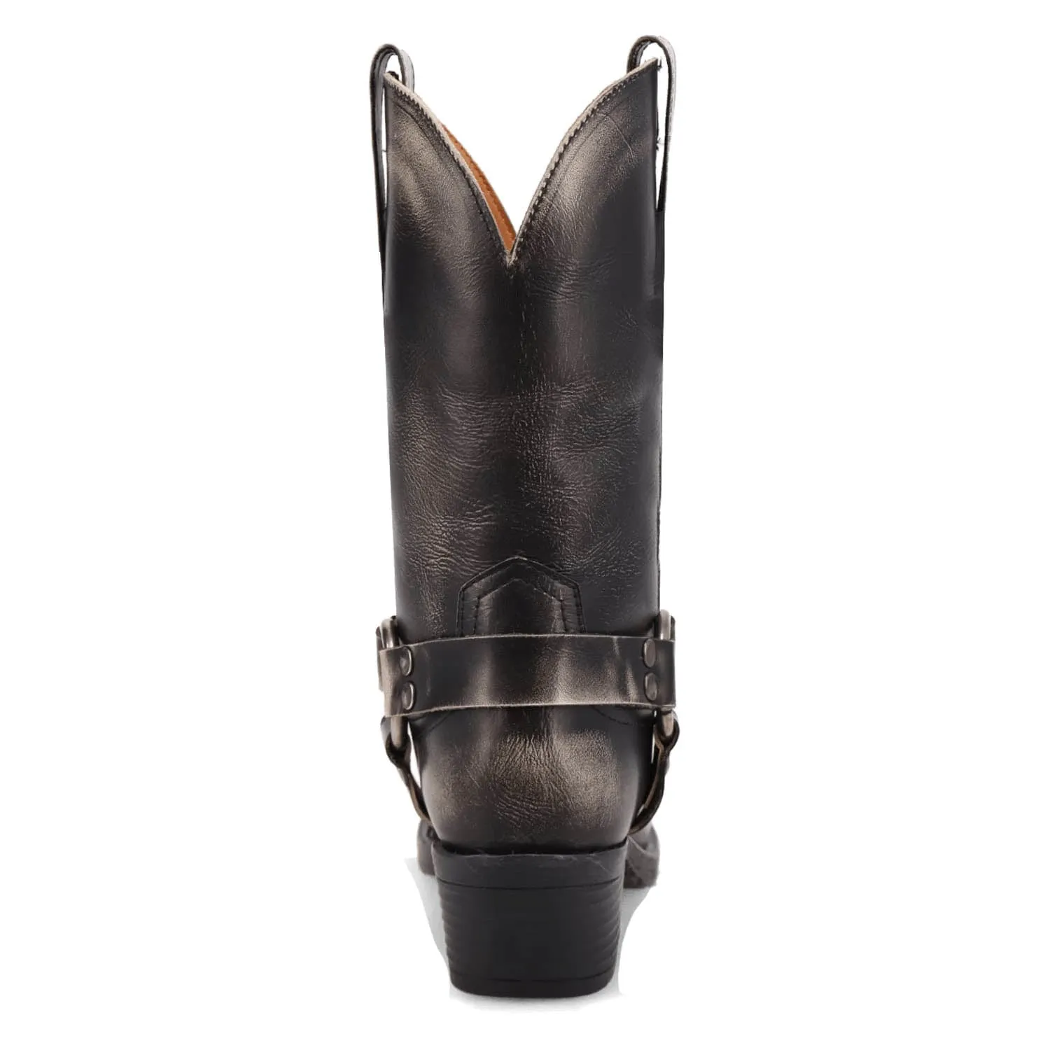Dingo Womens Ride A Way Black Leather Harness Cowboy Boots