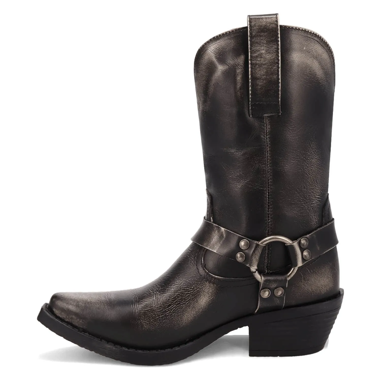 Dingo Womens Ride A Way Black Leather Harness Cowboy Boots