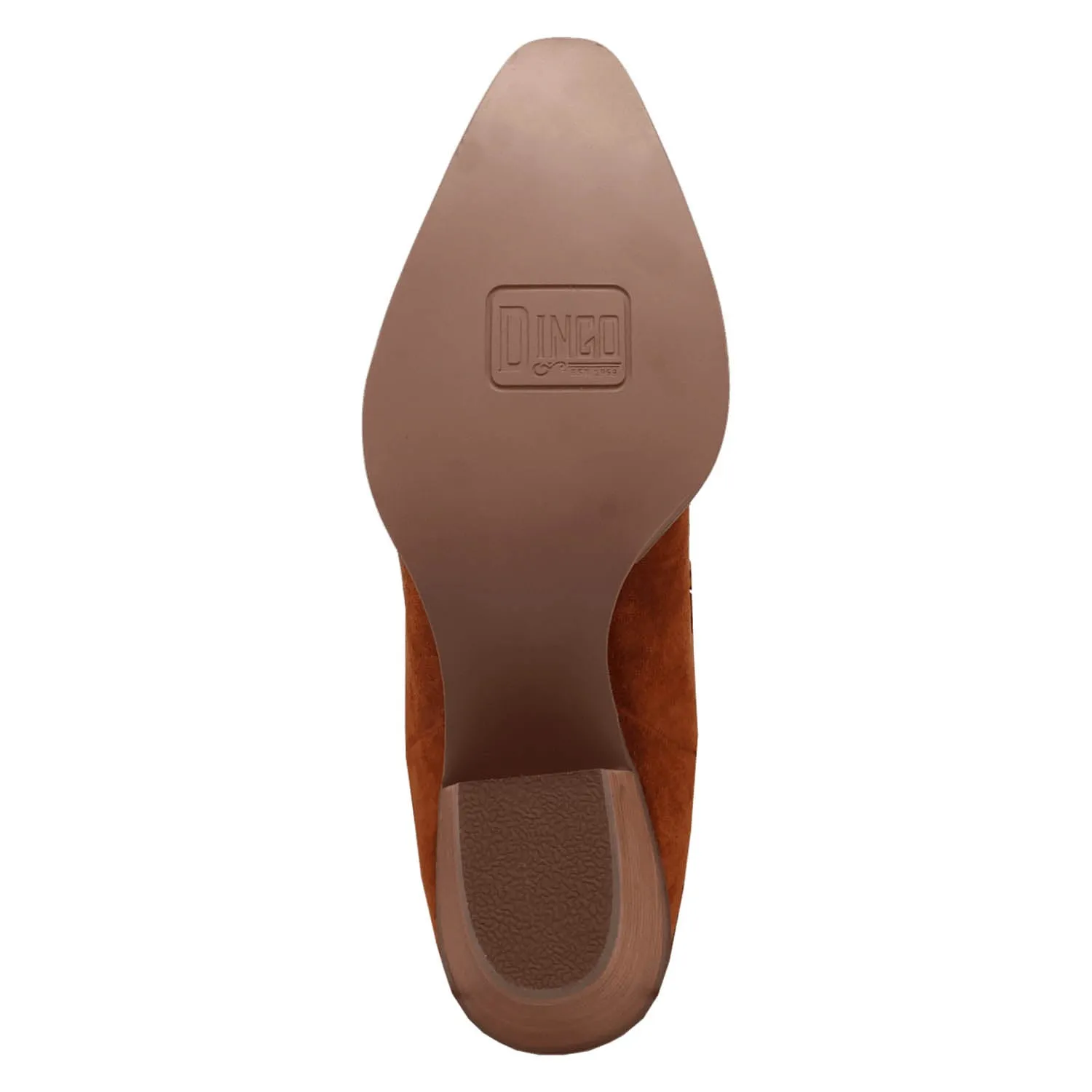 Dingo Womens Tapadero Bootie Brown Suede Cowboy Boots