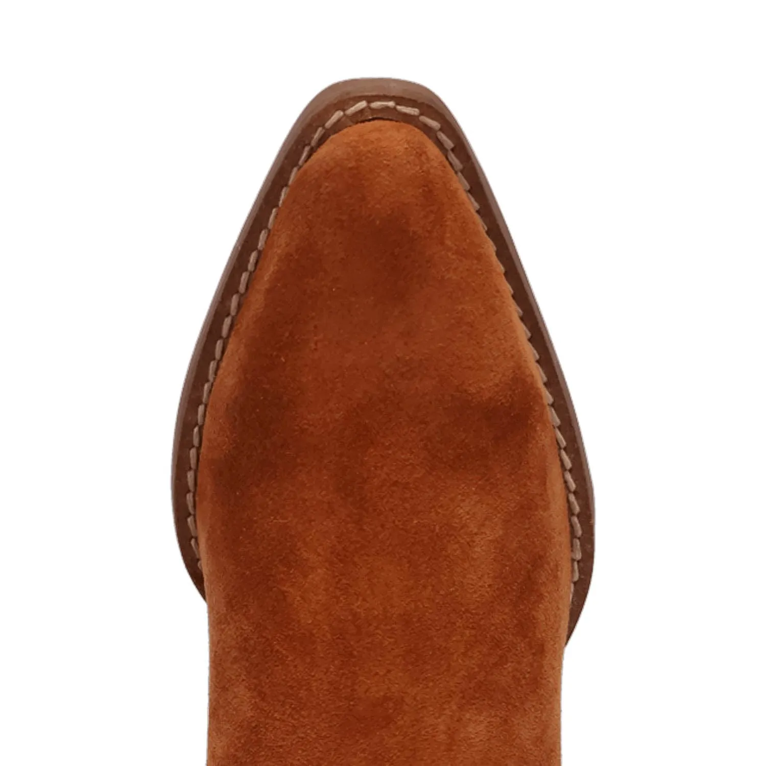 Dingo Womens Tapadero Bootie Brown Suede Cowboy Boots