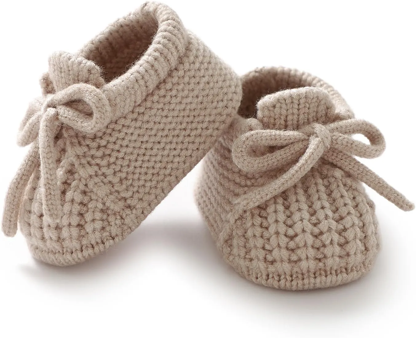 DovFanny Baby Booties Newborn Baby First Shoes Cozy Warm Knit Soft Booties for Toddler Infant Boy Girl