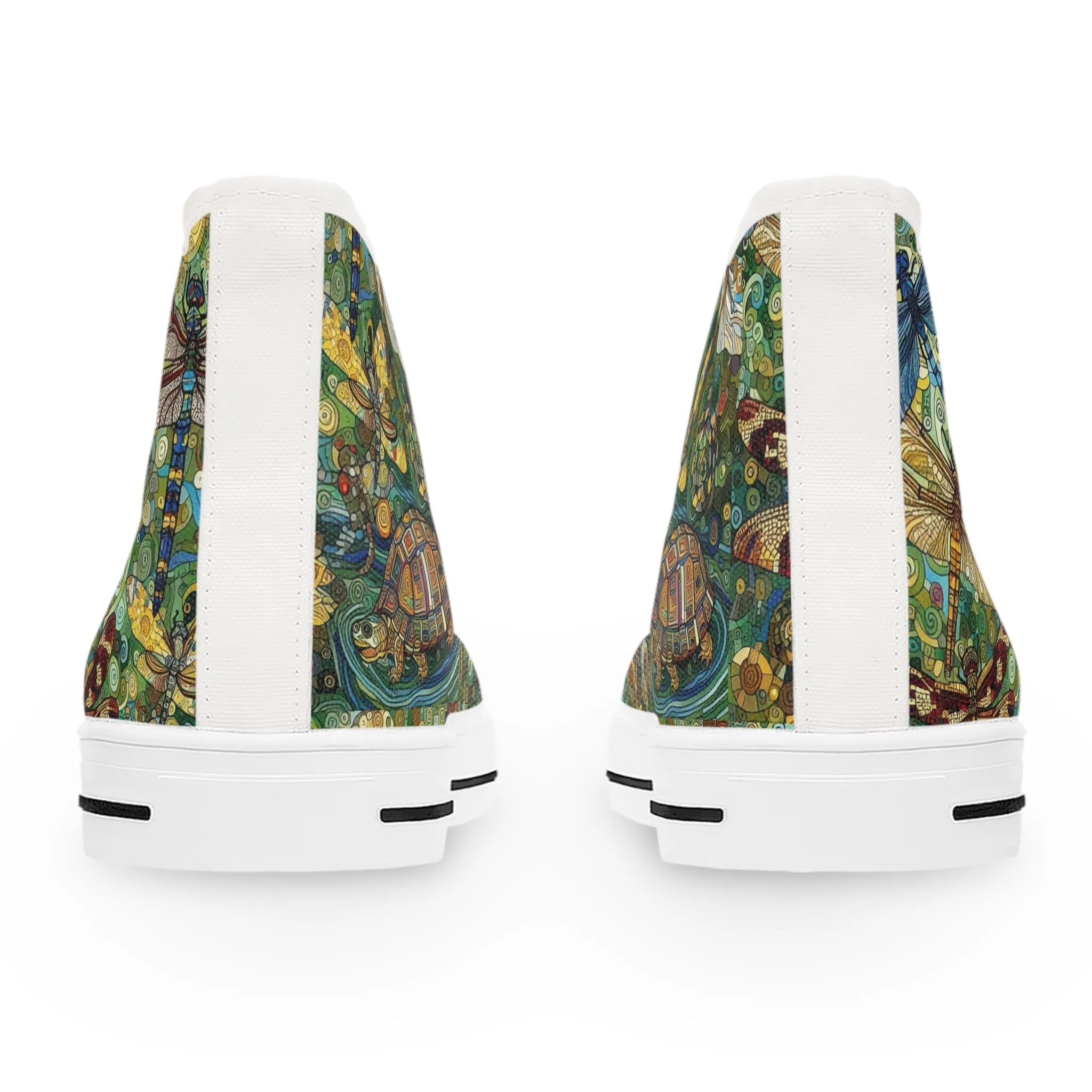 Dragonflies Colorful Nature-Inspired High Top Sneakers for Women