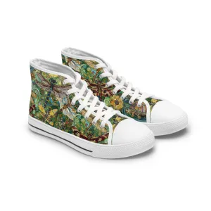 Dragonflies Colorful Nature-Inspired High Top Sneakers for Women
