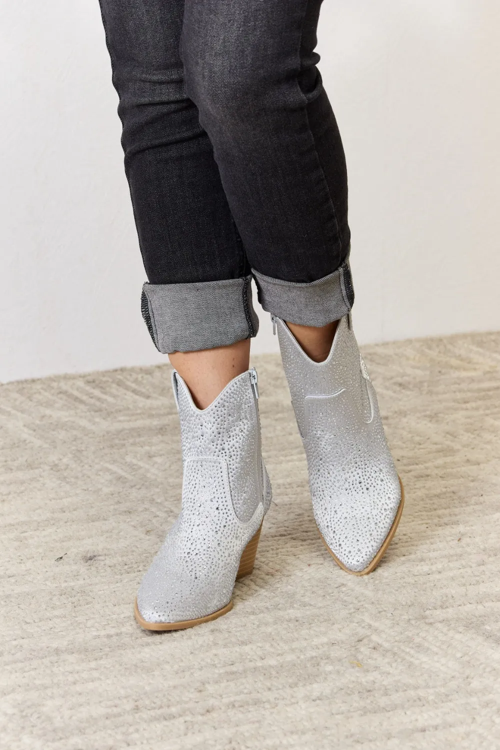 East Lion Corp Rhinestone Ankle Cowboy Boots ONLINE EXCLUSIVE