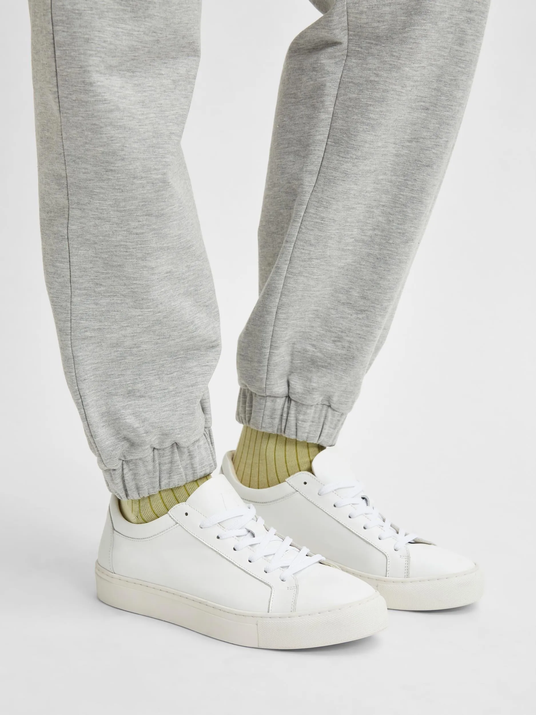 Emma Leather Trainers - White