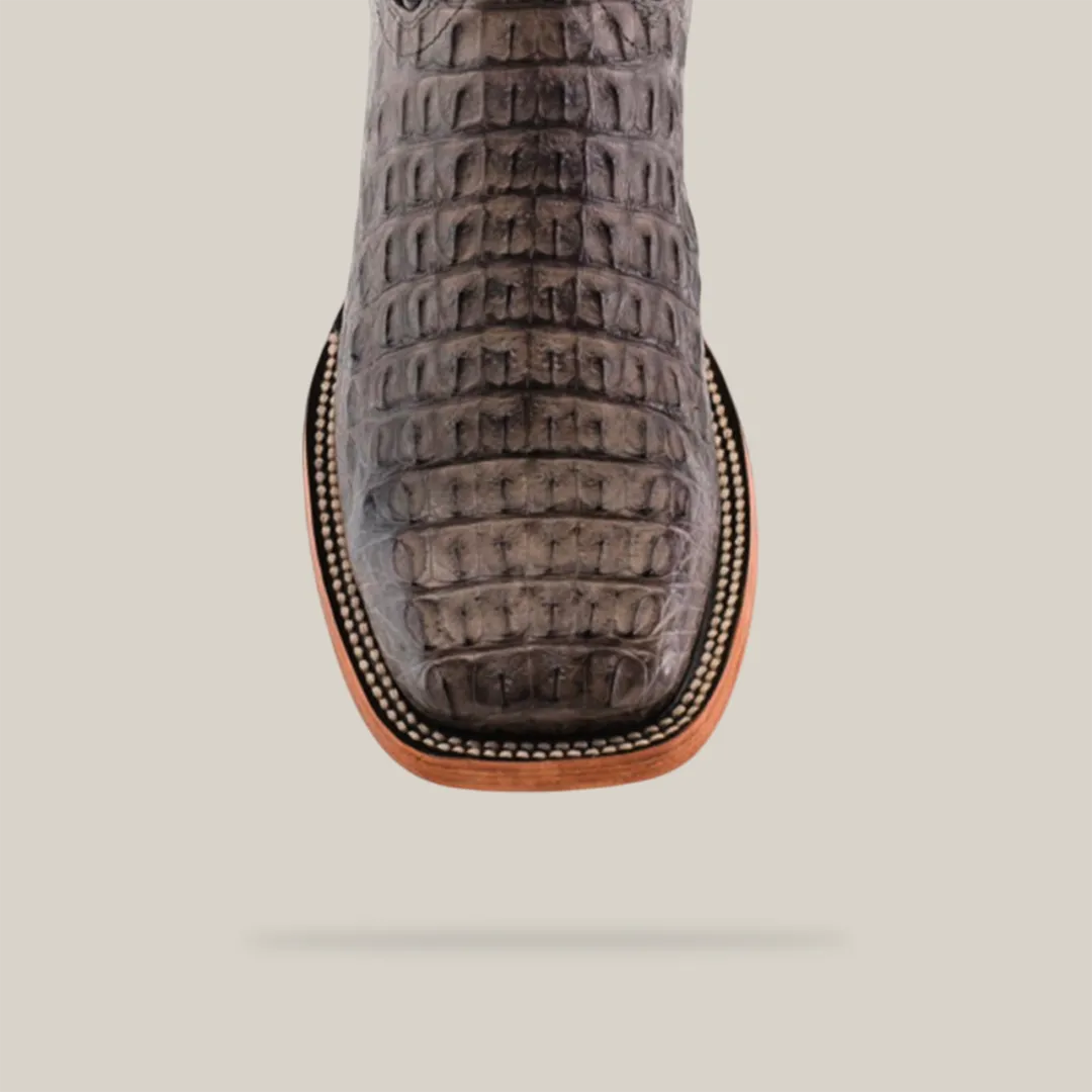 Exotic Caiman Horn Back - Serpentine - Square Toe