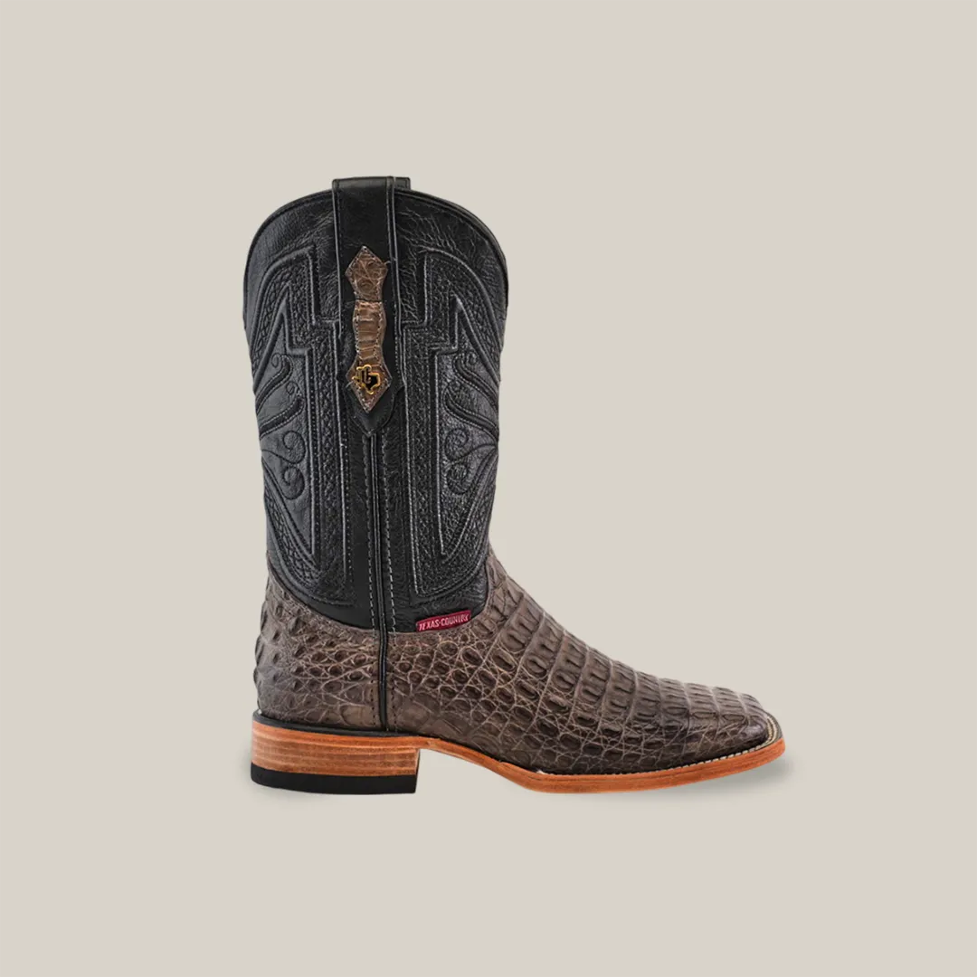 Exotic Caiman Horn Back - Serpentine - Square Toe