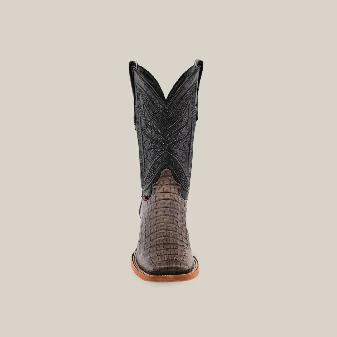 Exotic Caiman Horn Back - Serpentine - Square Toe