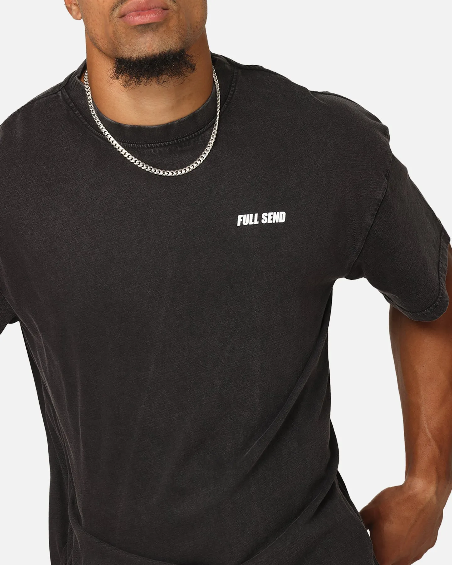 Full Send Full Send Vintage Logo T-Shirt Black Acidwash
