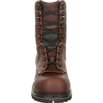 Georgia Boot Men's 9" Waterproof AMP LT Logger Round Composite Toe Work Boot